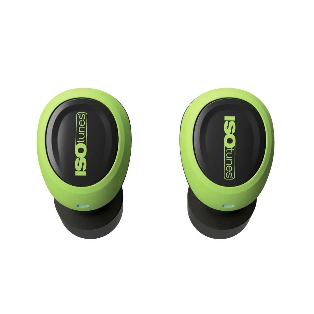 ISOtunes 2.0 True Wireless Bluetooth Earbud Safety Green - Ascmtools