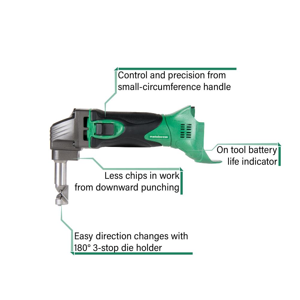 Metabo HPT 18V Cordless Li-ion Nibbler (Bare Tool) - Ascmtools