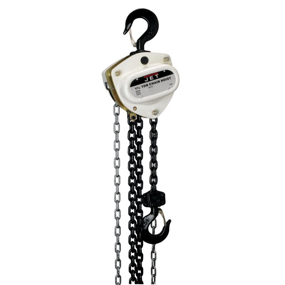 JET L100-150-15 1-1/2 Ton 15 Ft Lift Chain Hoist - Ascmtools