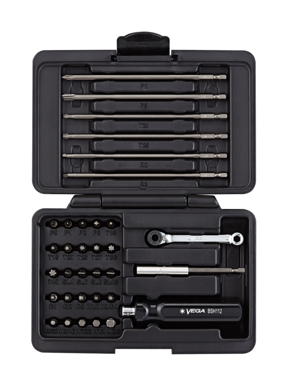 Vega Bit & Hand Driver Set with Ratchet 34pc - Ascmtools
