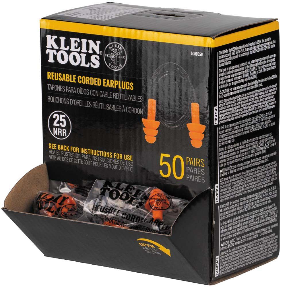 Klein Tools Corded Earplugs 50 Pairs - Ascmtools