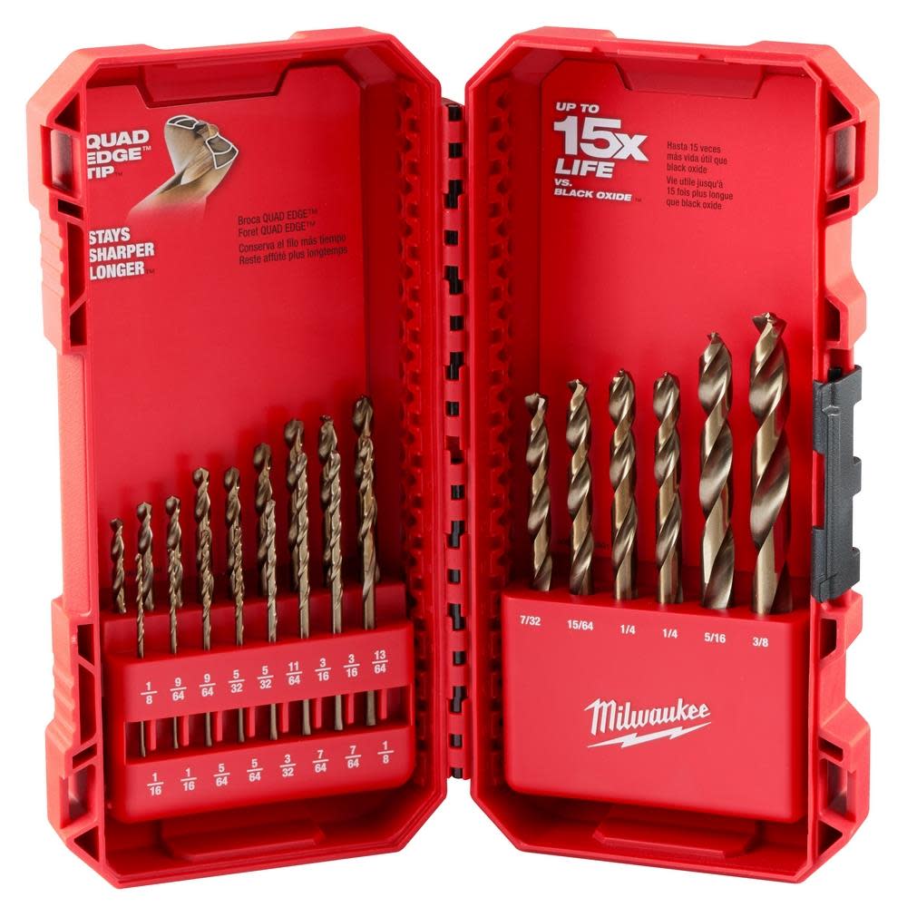 Milwaukee 23 Piece RED HELIX Cobalt Drill Bit Set - Ascmtools
