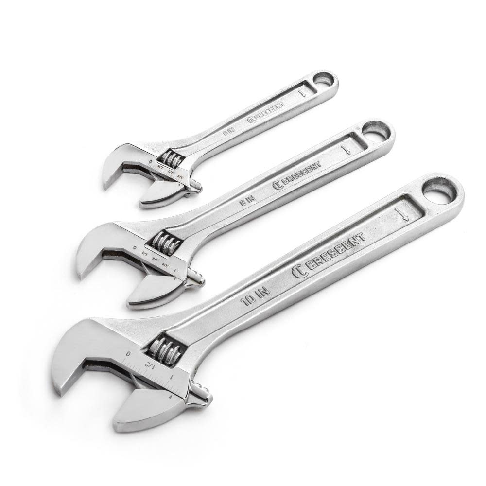 Crescent 3 pc. Adjustable Wrench Set 6 8 In. & 10 In.” - Ascmtools