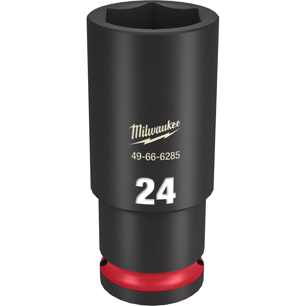 Milwaukee SHOCKWAVE Impact Duty Socket 1/2″ Drive 24MM Deep 6 Point - Ascmtools