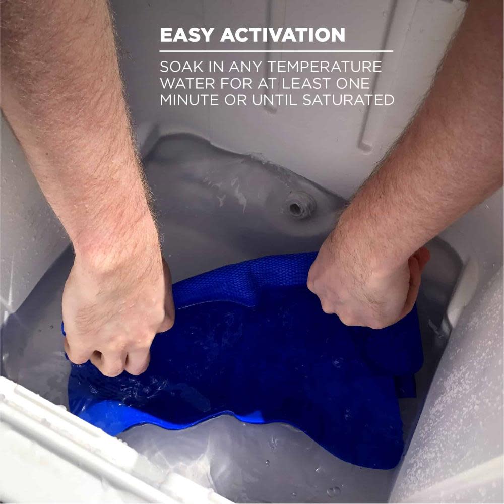 Ergodyne Chill Its 6602 Evaporative Cooling Towel Blue 50pk - Ascmtools