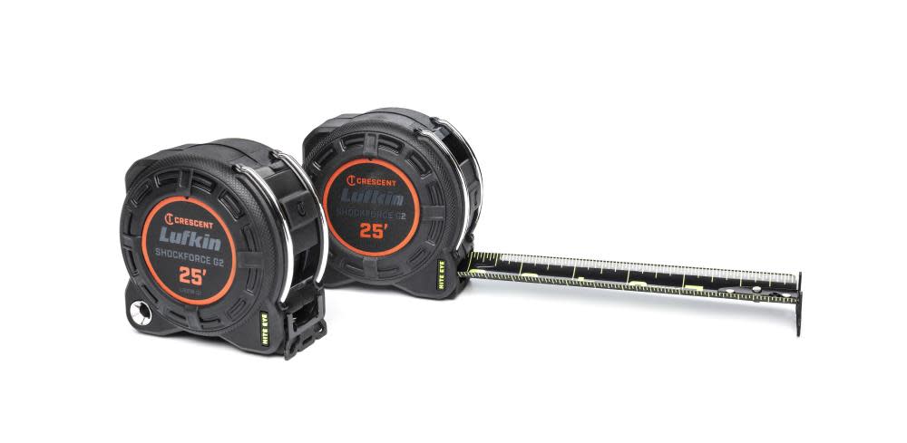 Crescent Lufkin Shockforce Nite Eye G2 Tape Measure 25′ 2pk - Ascmtools