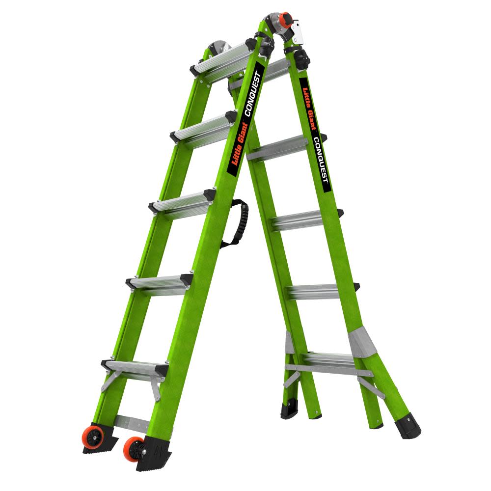 Little Giant Safety Conquest 2.0 Model 22 Articulated Ladder Type 1A 300lb Fiberglass - Ascmtools