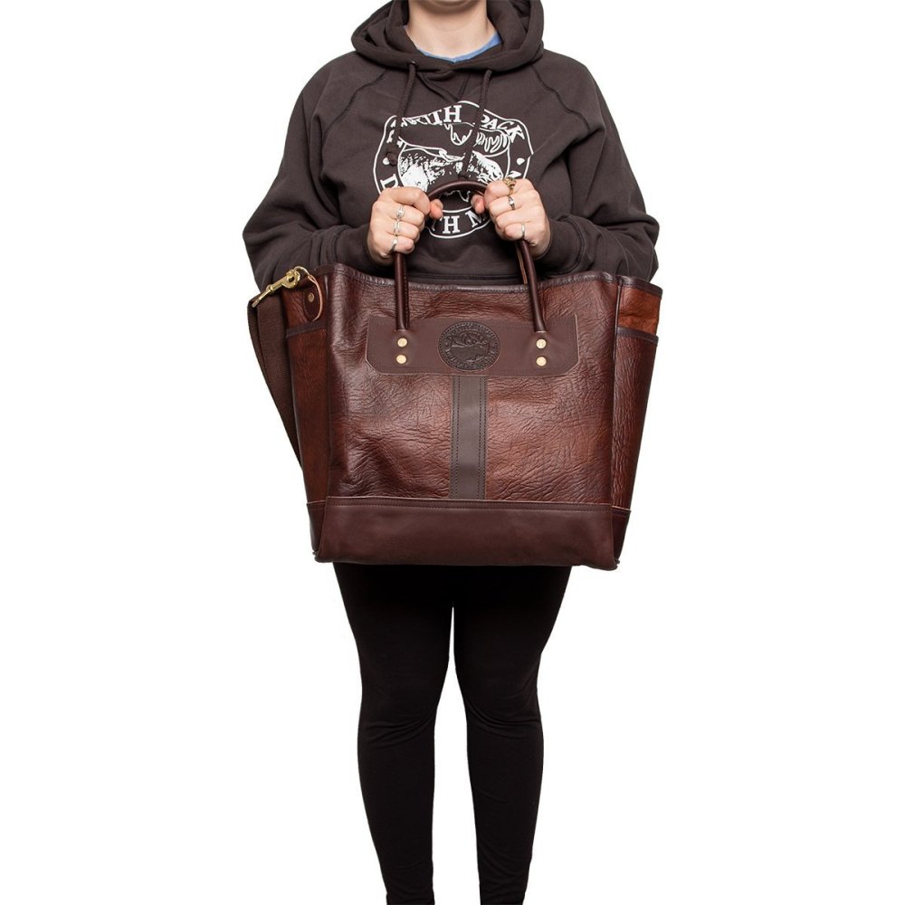 Duluth Pack 24 Liter Capacity Brown Trim Bison Leather Sportsman’s Tote - Ascmtools