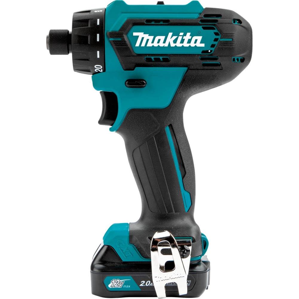 Makita 12V Max CXT Lithium-Ion Cordless 1/4 In. Hex Driver-Drill Kit (2.0Ah) - Ascmtools