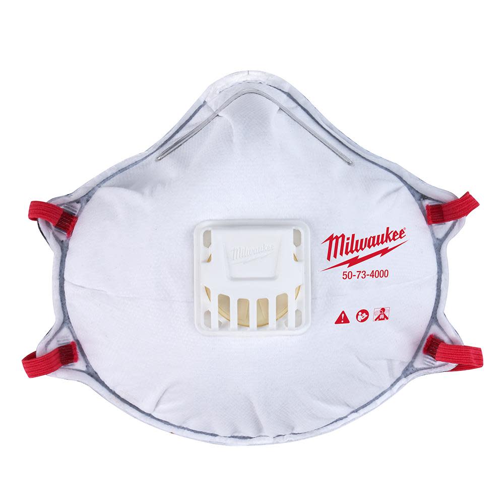 Milwaukee 3pk N95 Valved Respirator with Gasket - Ascmtools