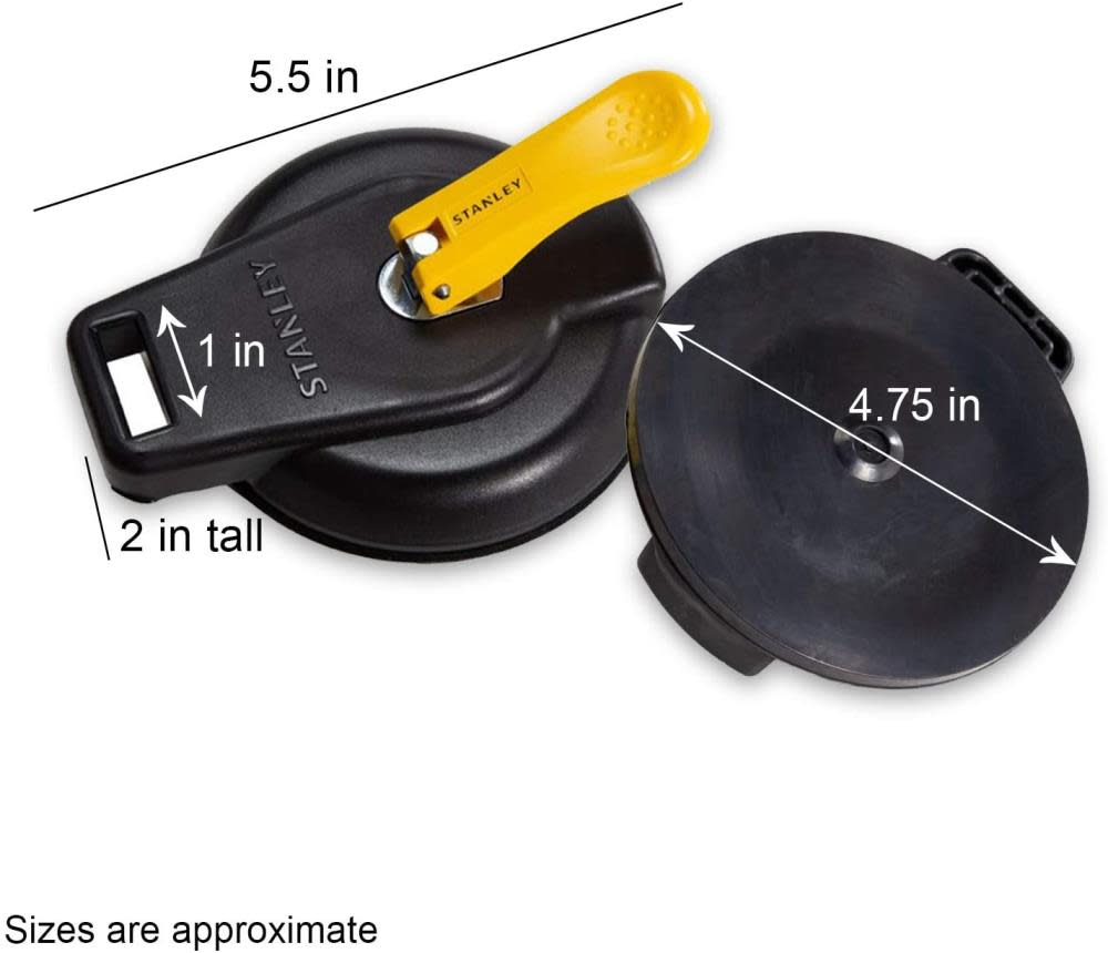 Stanley S4004 Vacuum Suction Cup Heavy Duty 200 lb Weight Support Limit - Ascmtools