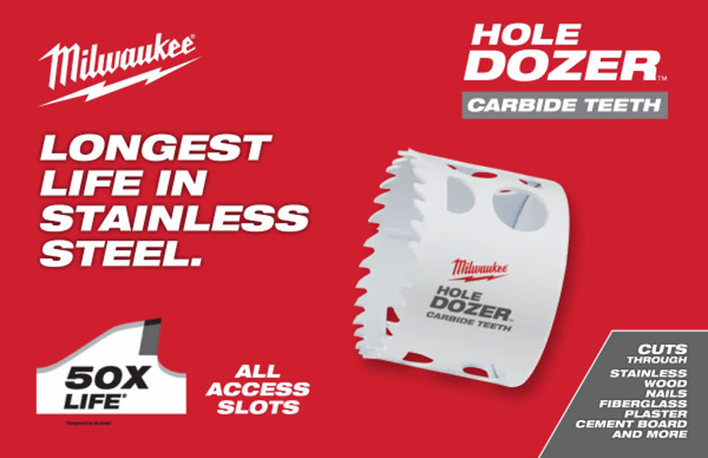 Milwaukee 12 PC HOLE DOZER with Carbide Teeth Hole Saw Kit - Ascmtools