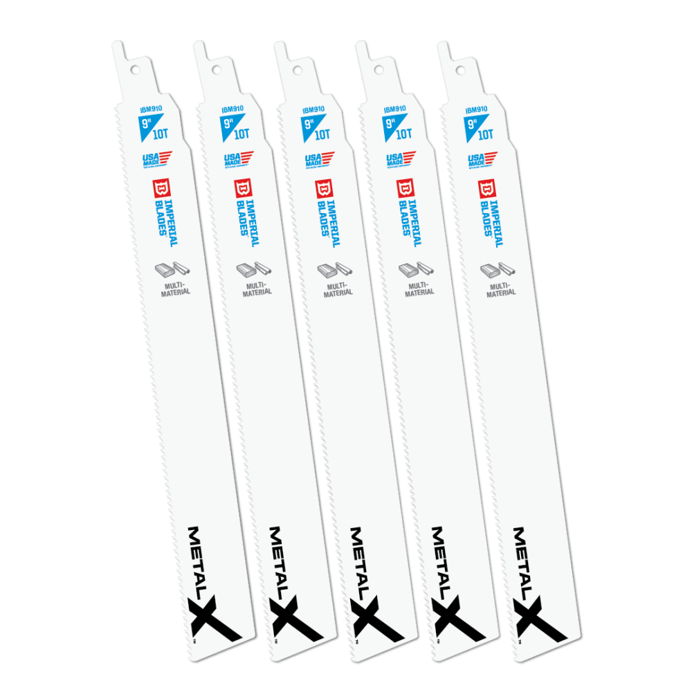 Imperial Blades Extreme Metal 9″ 10 TPI Multi-Material Reciprocating Blade 5PC - Ascmtools
