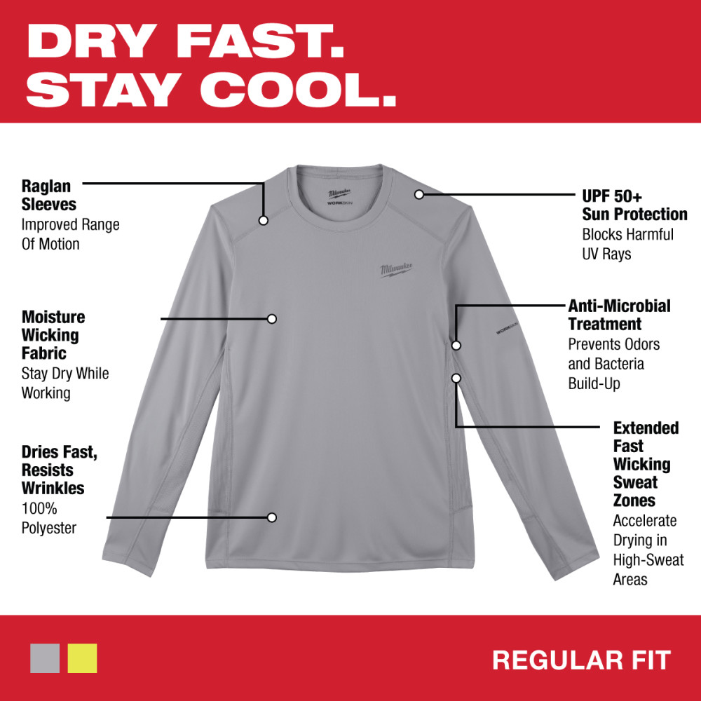 Milwaukee WORKSKIN Lightweight Performance Shirt - Ascmtools