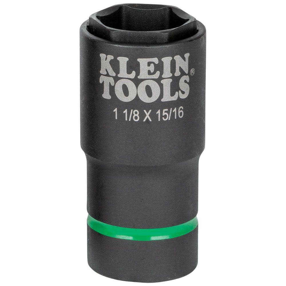 Klein Tools 2-in-1 Socket 1 1/8″ X 15/16″ 6 Pt - Ascmtools