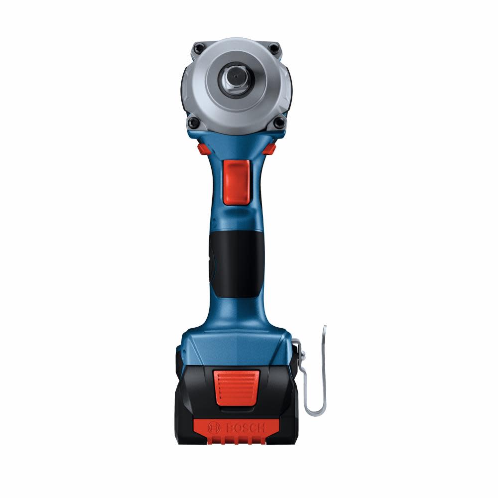 Bosch 18V 1/2″ Mid Torque Impact Wrench Kit Connected Ready with Frictin Ring and Thru Hole and 2 CORE18V 4.0 Ah Compact Batteries - Ascmtools
