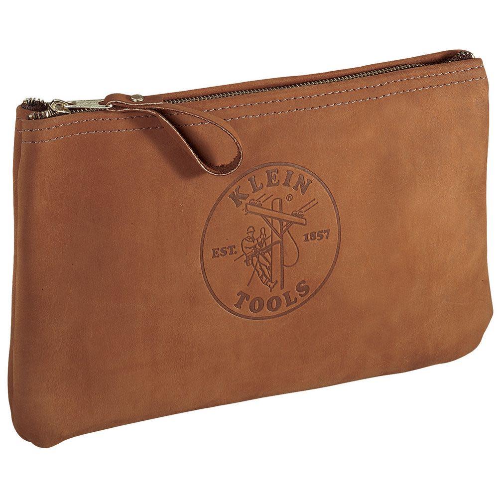 Klein Tools Top-Grain Leather Zipper Bag - Ascmtools