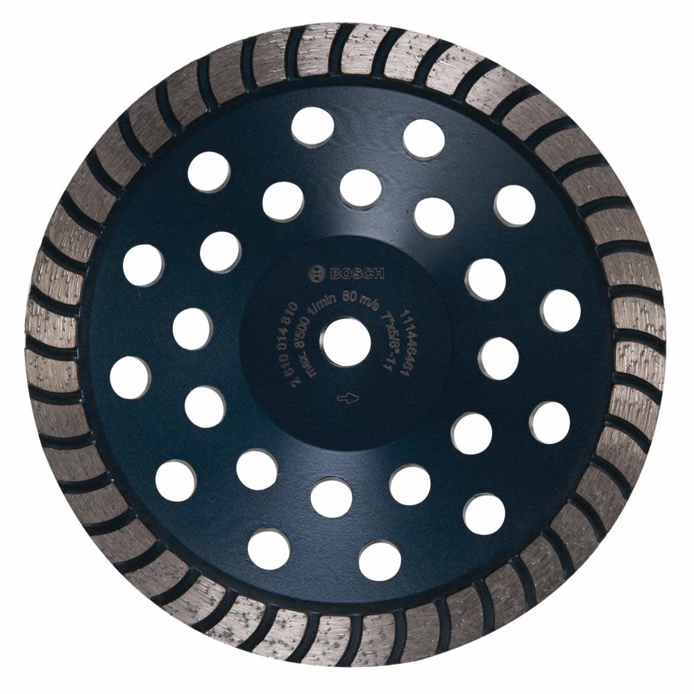 Bosch 7 In. Turbo Row Diamond Cup Wheel - Ascmtools