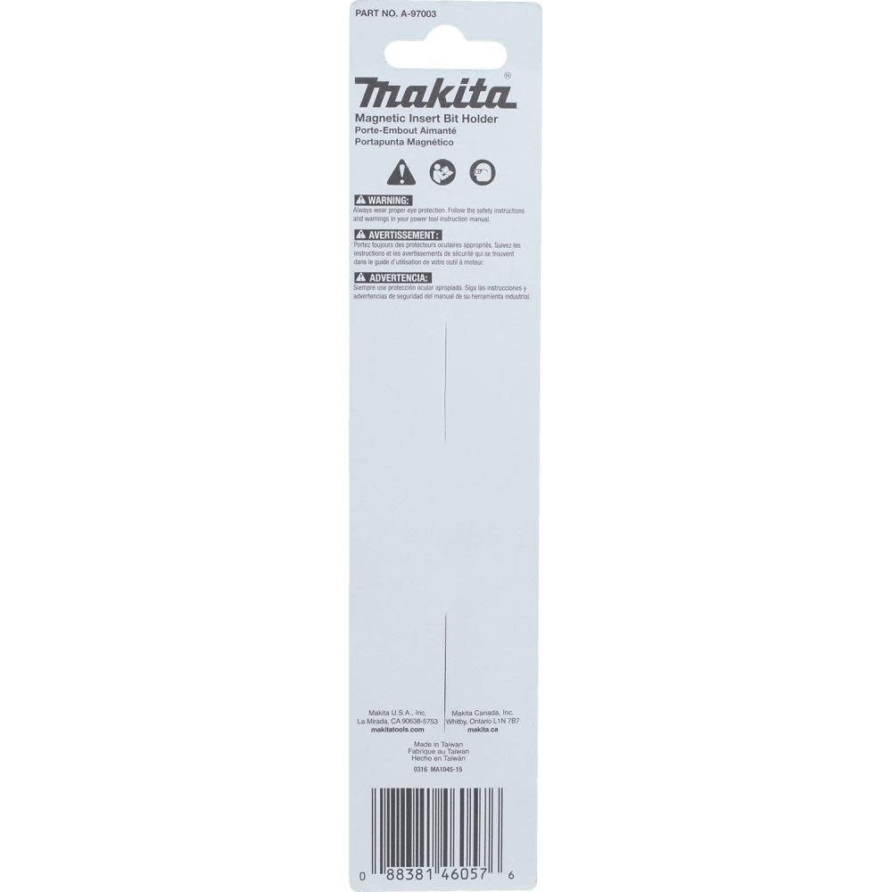 Makita Impact X 6 One Piece Magnetic Insert Bit Holder - Ascmtools
