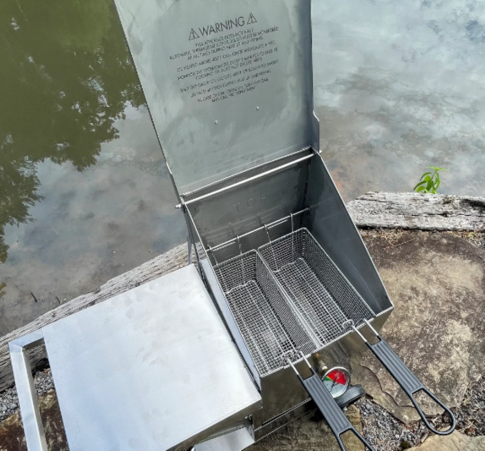 Bayou Classic Fryer Propane Stainless 4 Gallon with Cart - Ascmtools