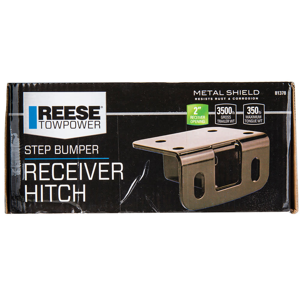 Reese 3500 lbs Black Step Bumper Trailer Hitch - Ascmtools