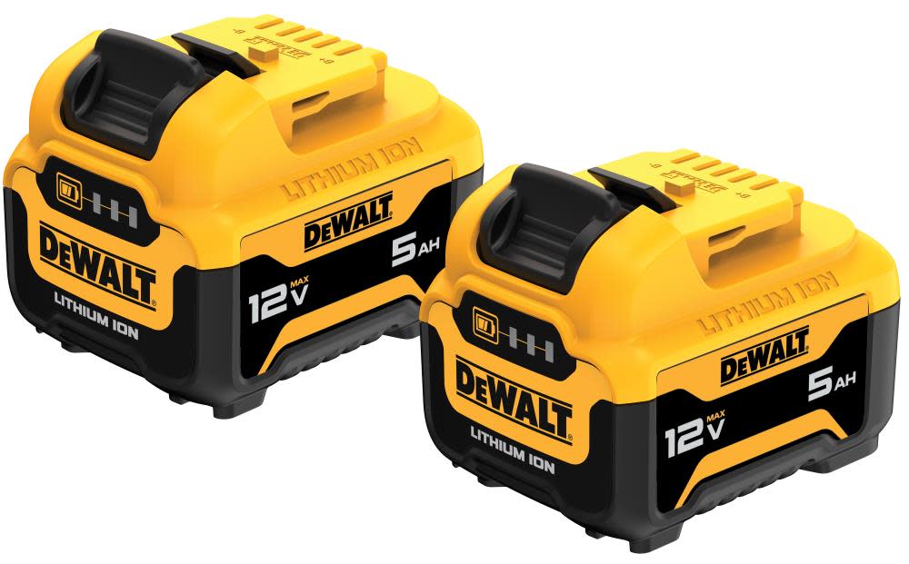 DEWALT 12V MAX 5.0Ah Battery 2pk Li-Ion - Ascmtools