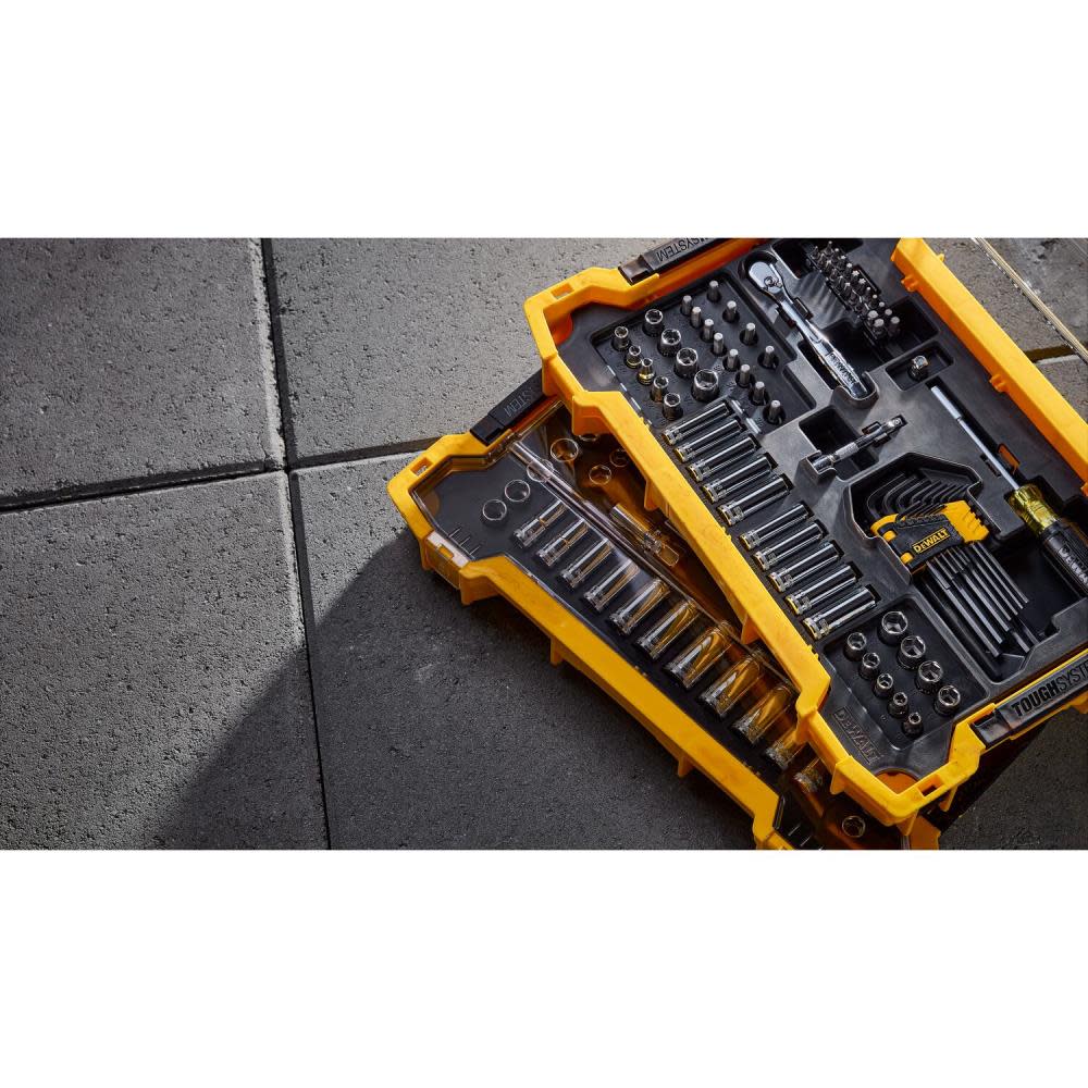 DEWALT TOUGHSYSTEM Mechanics Tool Set 1/4″ 3/8″ Drive 131pc - Ascmtools