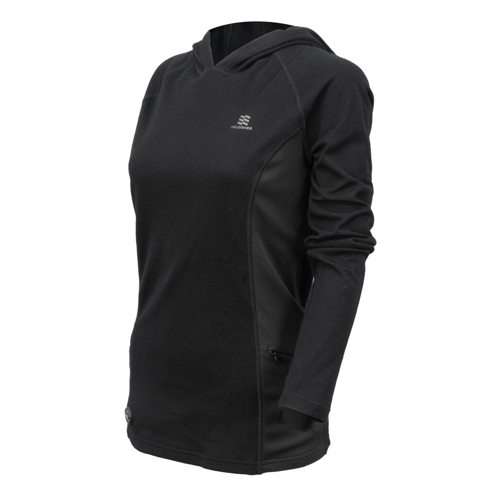 Mobile Warming Merino Heated Baselayer Shirt Womens 7.4V Black Extra Small - Ascmtools