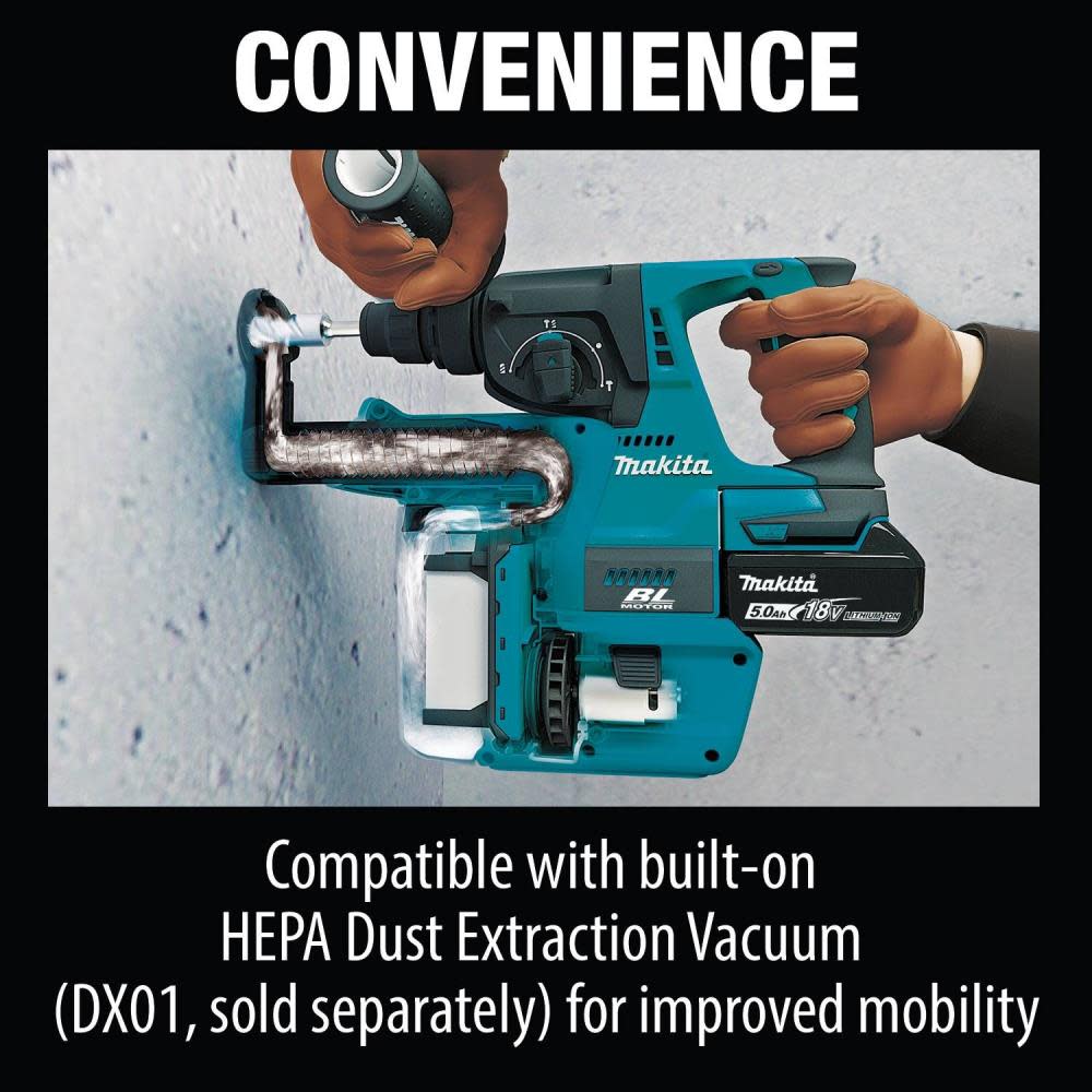 Makita 18V LXT Lithium-Ion Brushless Cordless 1 In. Rotary Hammer Kit (5.0Ah) - Ascmtools