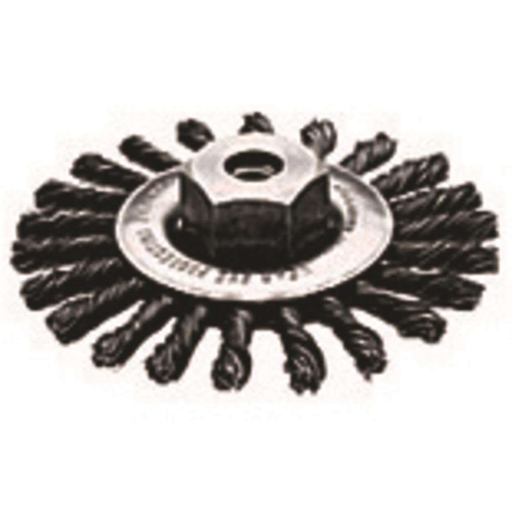 DEWALT 4-in x 5/8 to 11-in Arbor Carbon Cable Twist Wire Wheel - Ascmtools