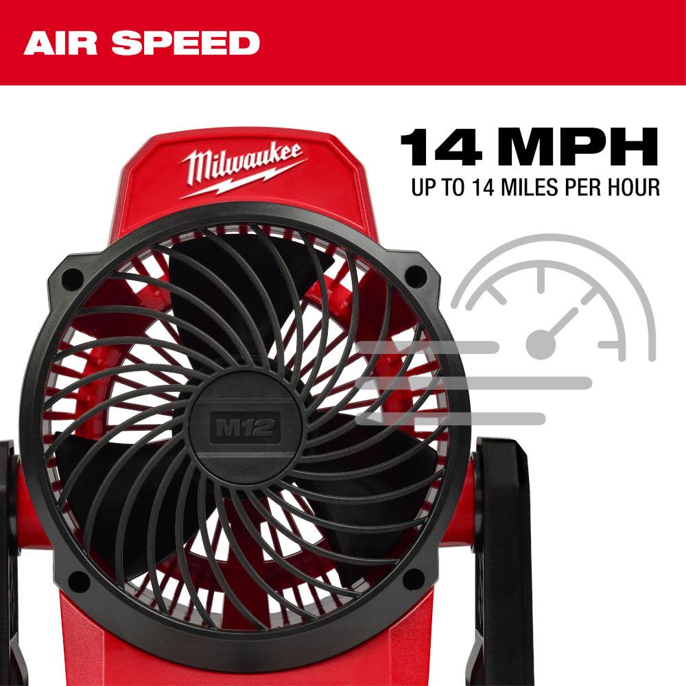 Milwaukee M12 Mounting Fan Reconditioned Bare Tool - Ascmtools