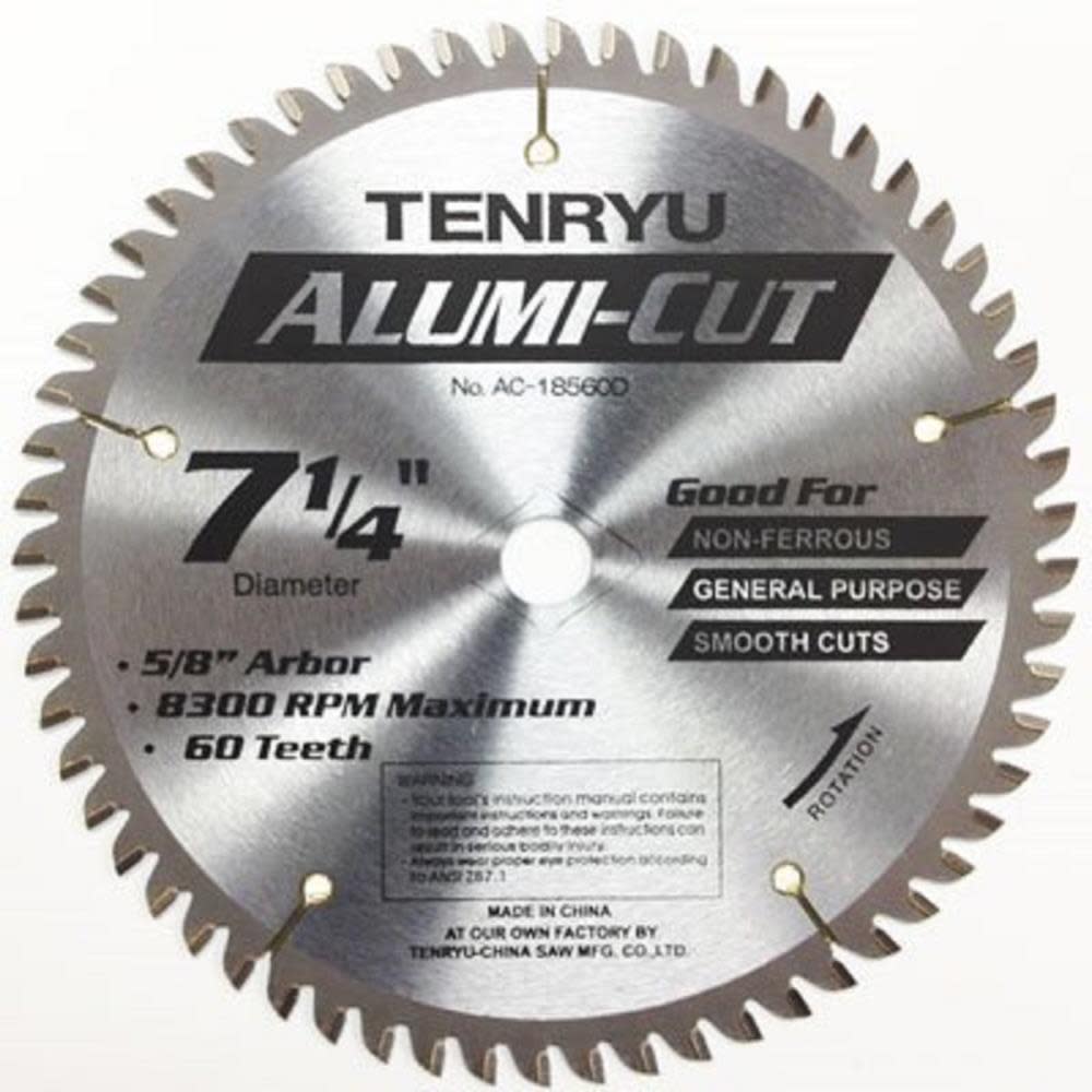 Tenryu 7-1/4In Alumi-Cut Saw Blade - Ascmtools