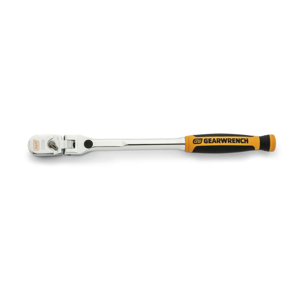 GEARWRENCH Ratchet 1/4″ Drive 120XP Dual Material Handle Locking Flex Head 9″ - Ascmtools