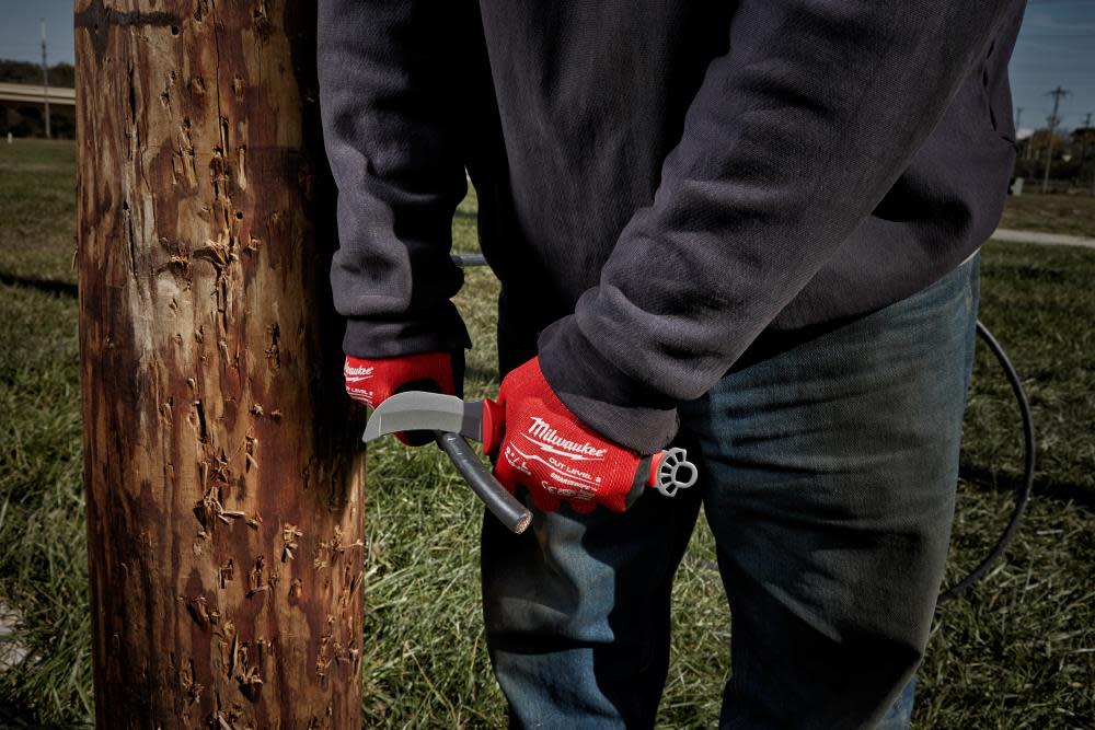 Milwaukee Linemans Blunt Tip Hawkbill Knife with STICKWORK 3-in-1 Ring - Ascmtools