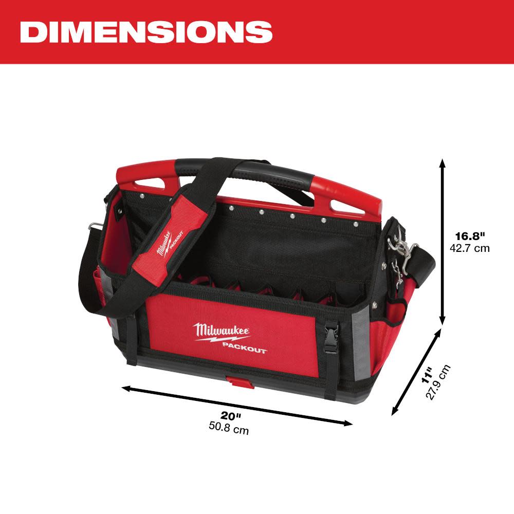 Milwaukee 20 in. PACKOUT Tote - Ascmtools