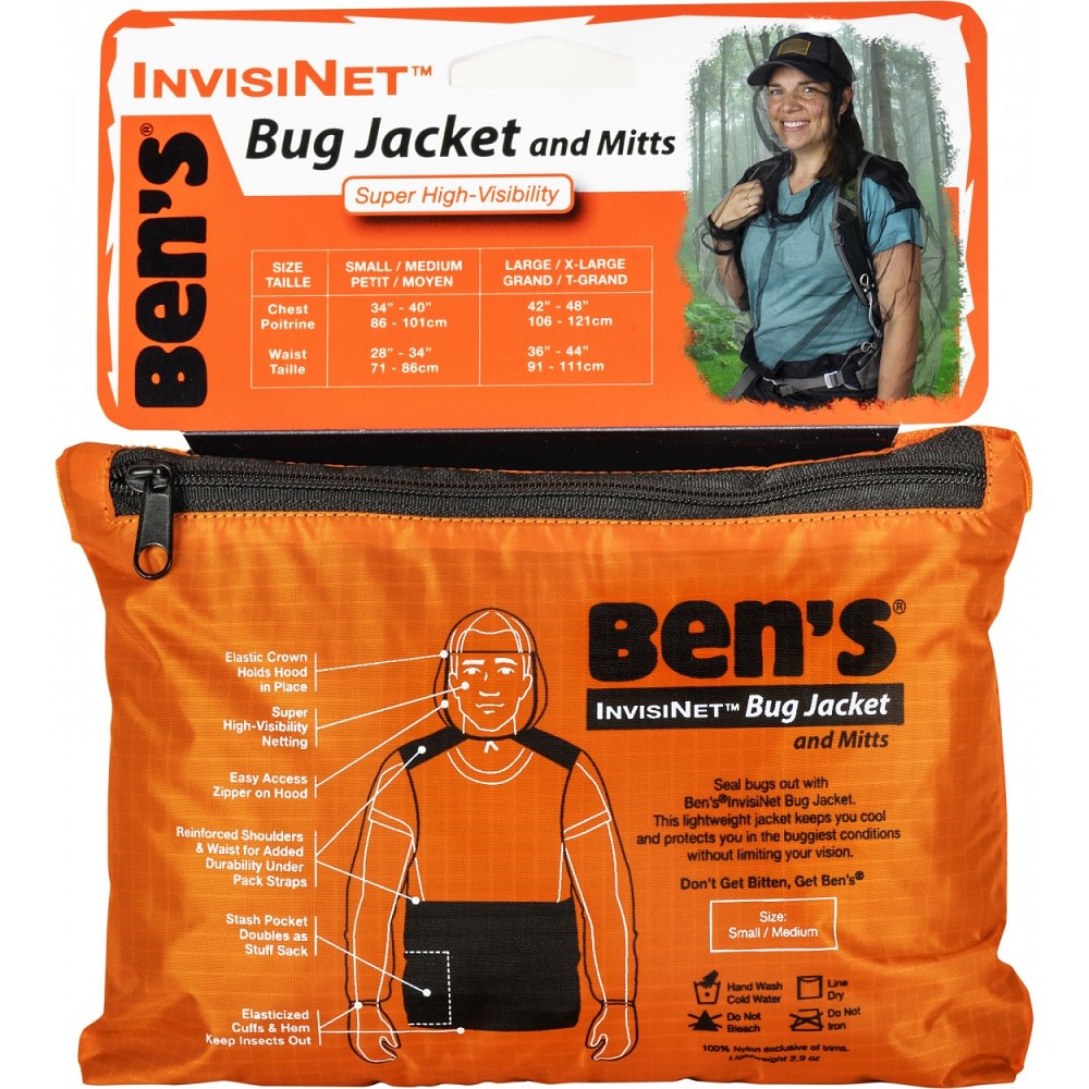 Bens InvisiNet Bug Jacket & Mitts – S/M - Ascmtools