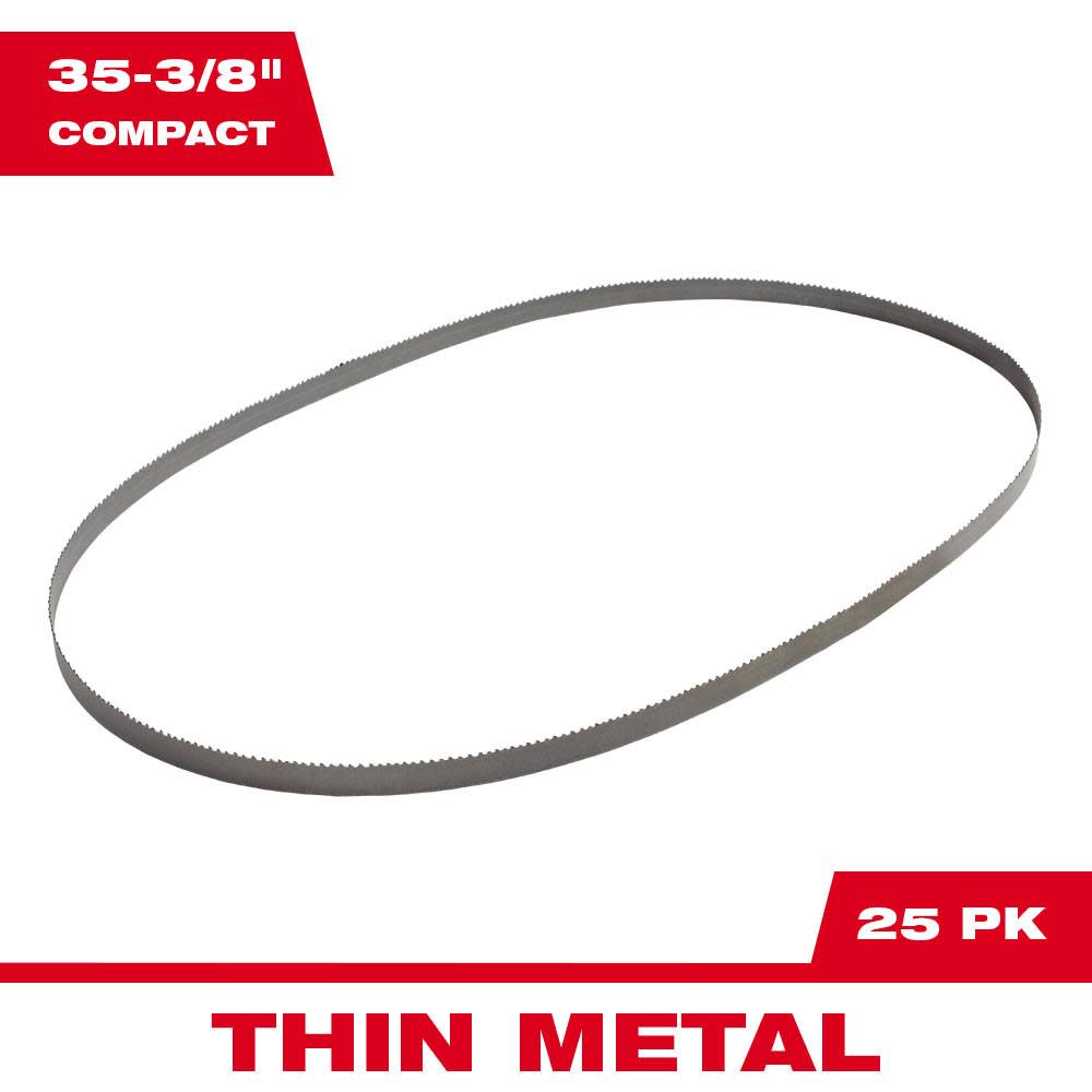 Milwaukee 24 TPI Compact Band Saw Blades 25-Pack - Ascmtools