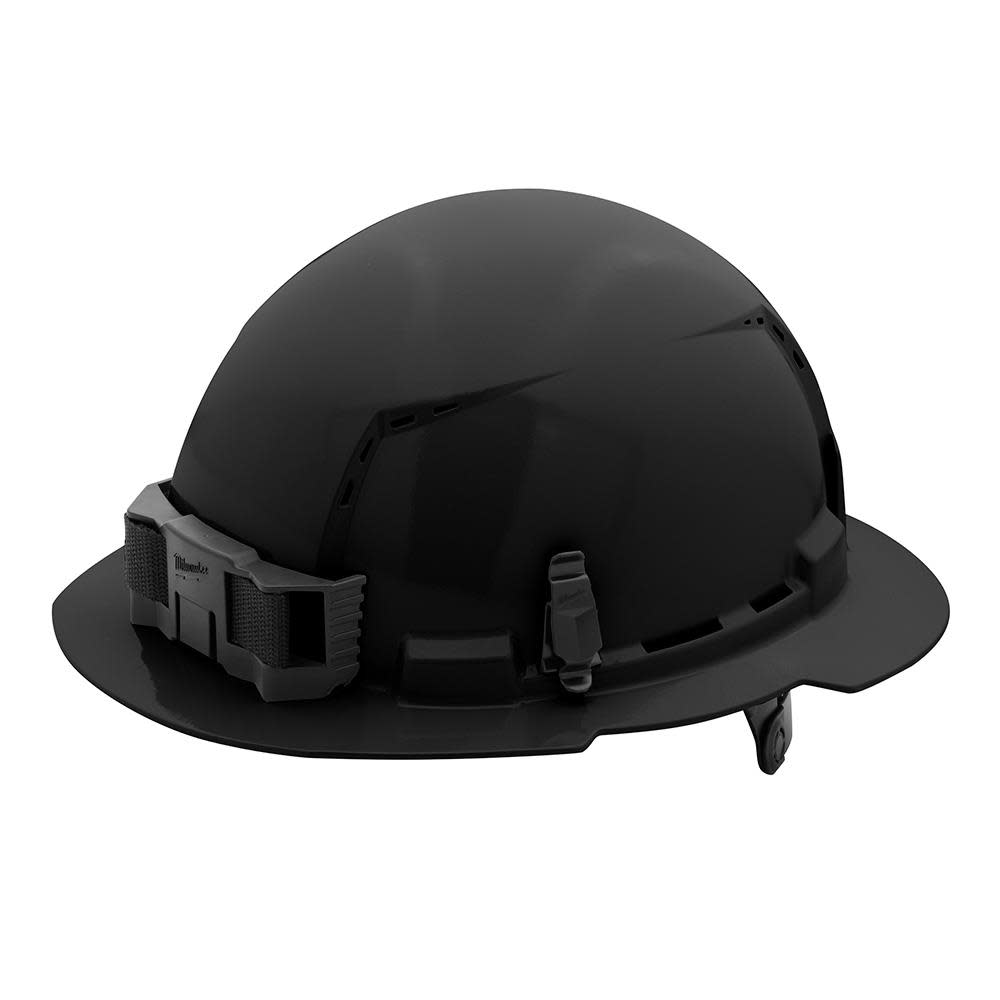Milwaukee Black Full Brim Vented Hard Hat with 6pt Ratcheting Suspension Type 1 Class C - Ascmtools