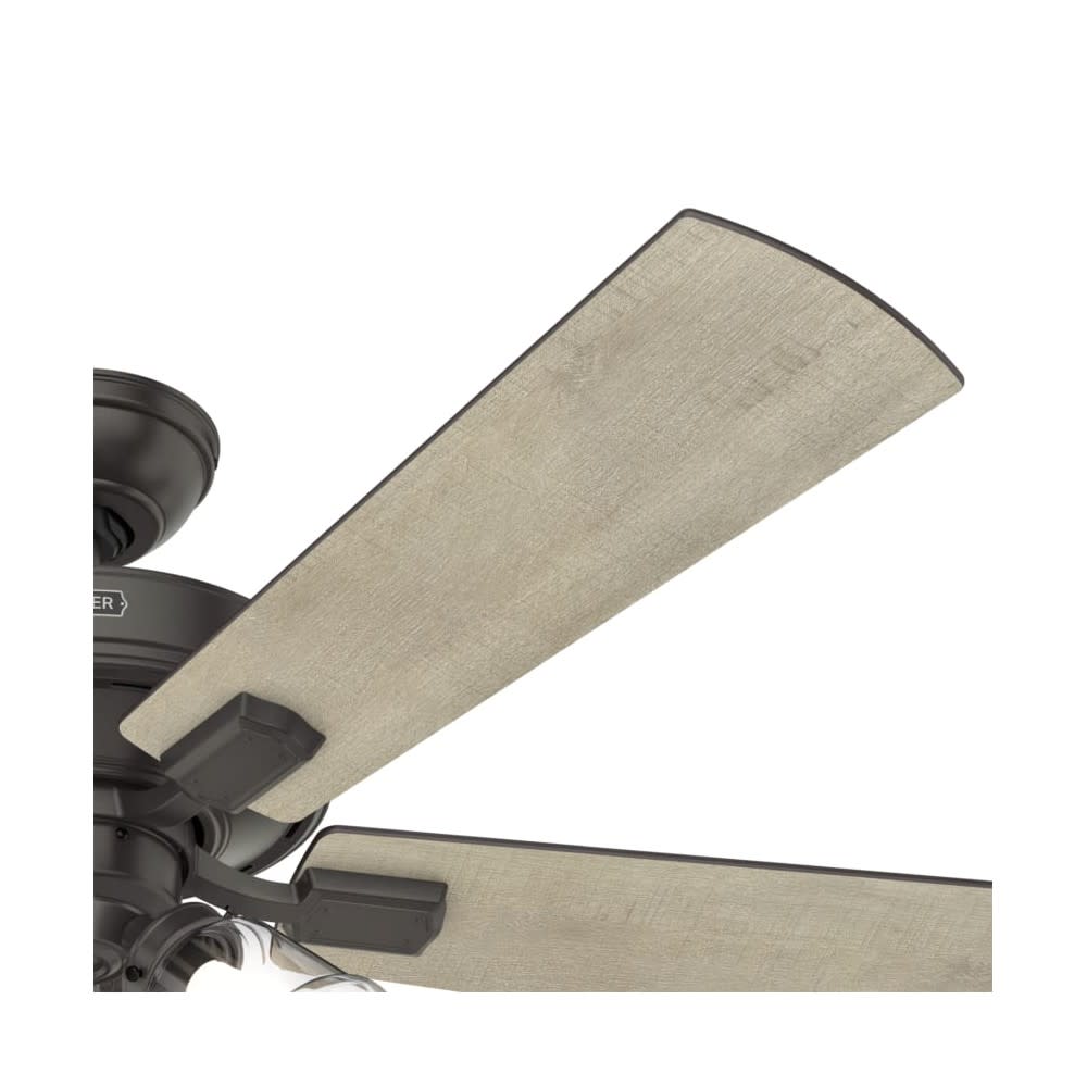 Hunter Fan Crestfield Ceiling Fan 52″ Bronze Bleached Grey Pine - Ascmtools