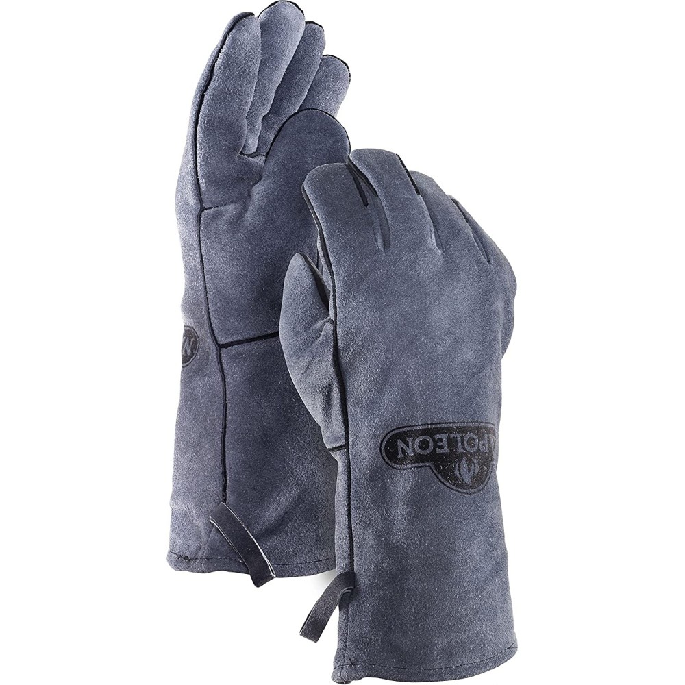 Napoleon Genuine Grey Cowhide Leather BBQ Gloves - Ascmtools