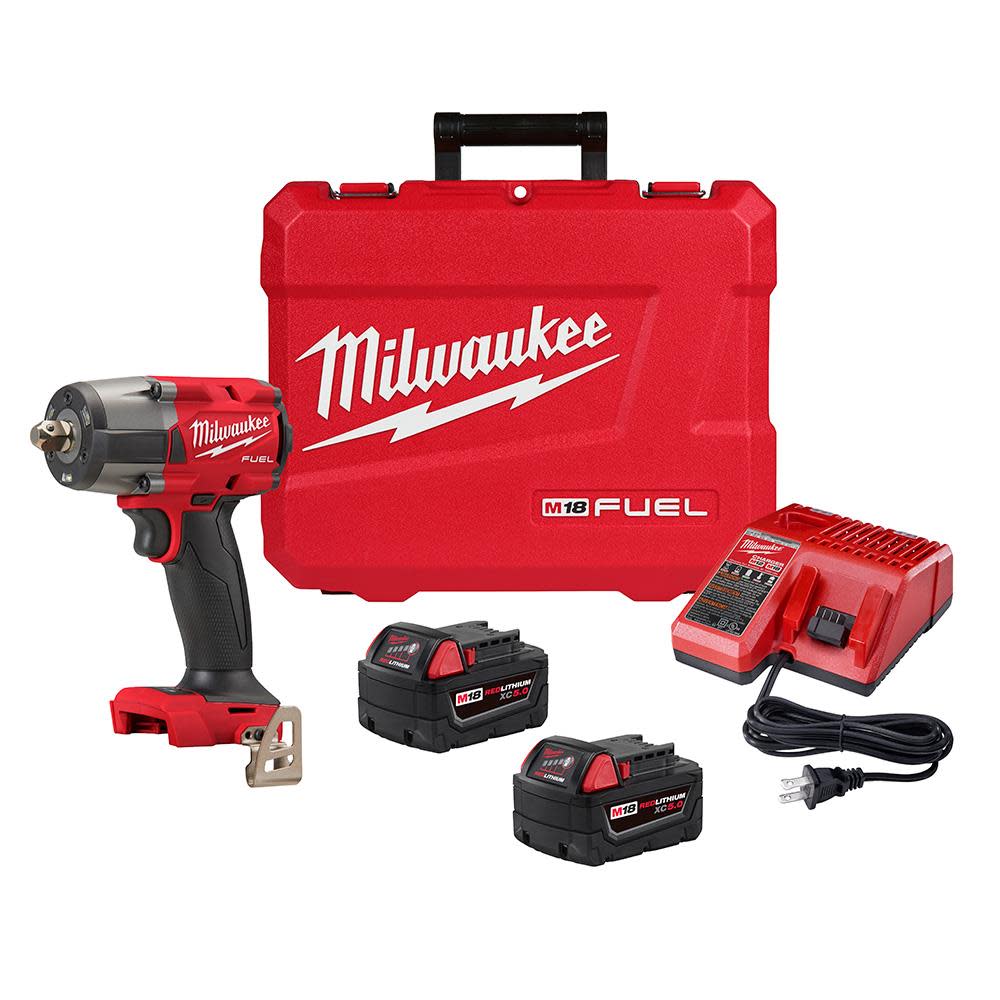Milwaukee M18 FUEL 1/2 Mid-Torque Impact Wrench with Pin Detent Kit - Ascmtools