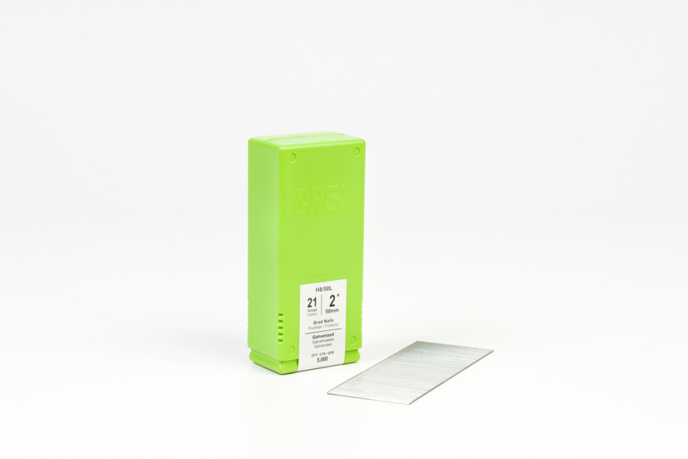 Grex Power Tools 2″ 21 Gauge Brad Nails Galvanized 5000qty - Ascmtools