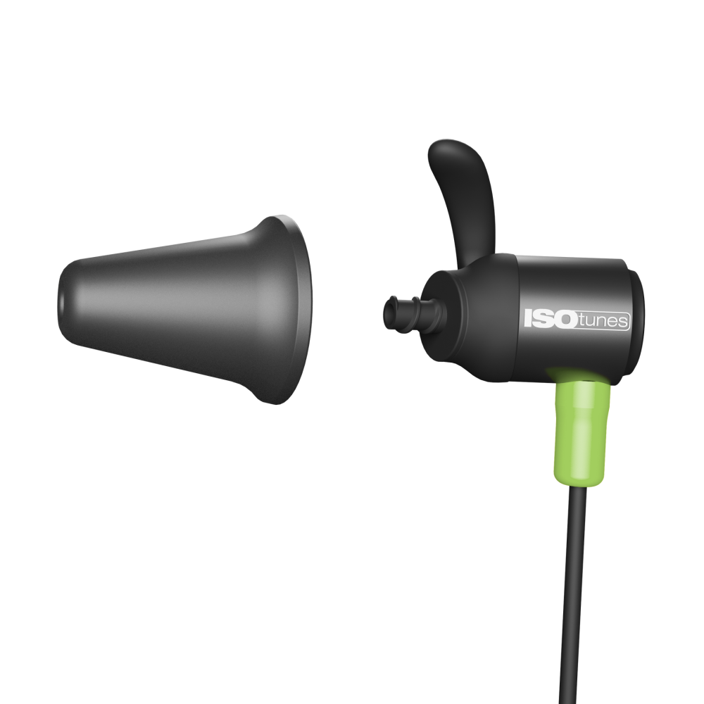 ISOtunes LITE Earplugs TRILOGY Bluetooth Safety Green - Ascmtools