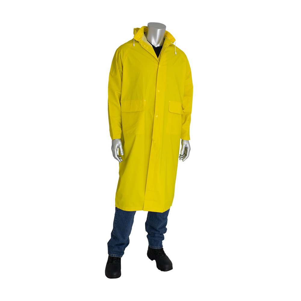 Protective Industrial Products Raincoat Base35FR Yellow Premium Large 2pc - Ascmtools
