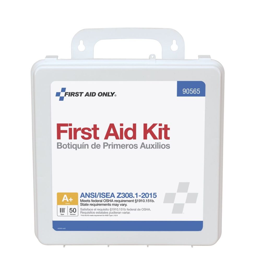 First Aid Only First Aid Kit 50 Person ANSI Class A+ Plastic Case - Ascmtools