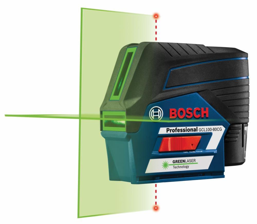 Bosch 12V Max Connected Green-Beam Cross-Line Laser with Plumb Points - Ascmtools