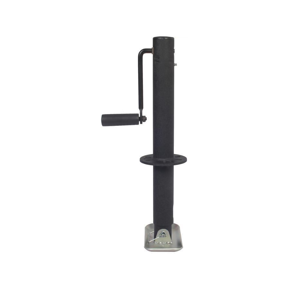 Trailer Valet Blackout 2000 lbs Side Wind A-Frame Center Mount Jack – 15 inch travel - Ascmtools