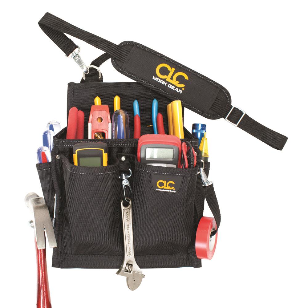 CLC 20 Pocket Electrical Tool Pouch With Strap - Ascmtools