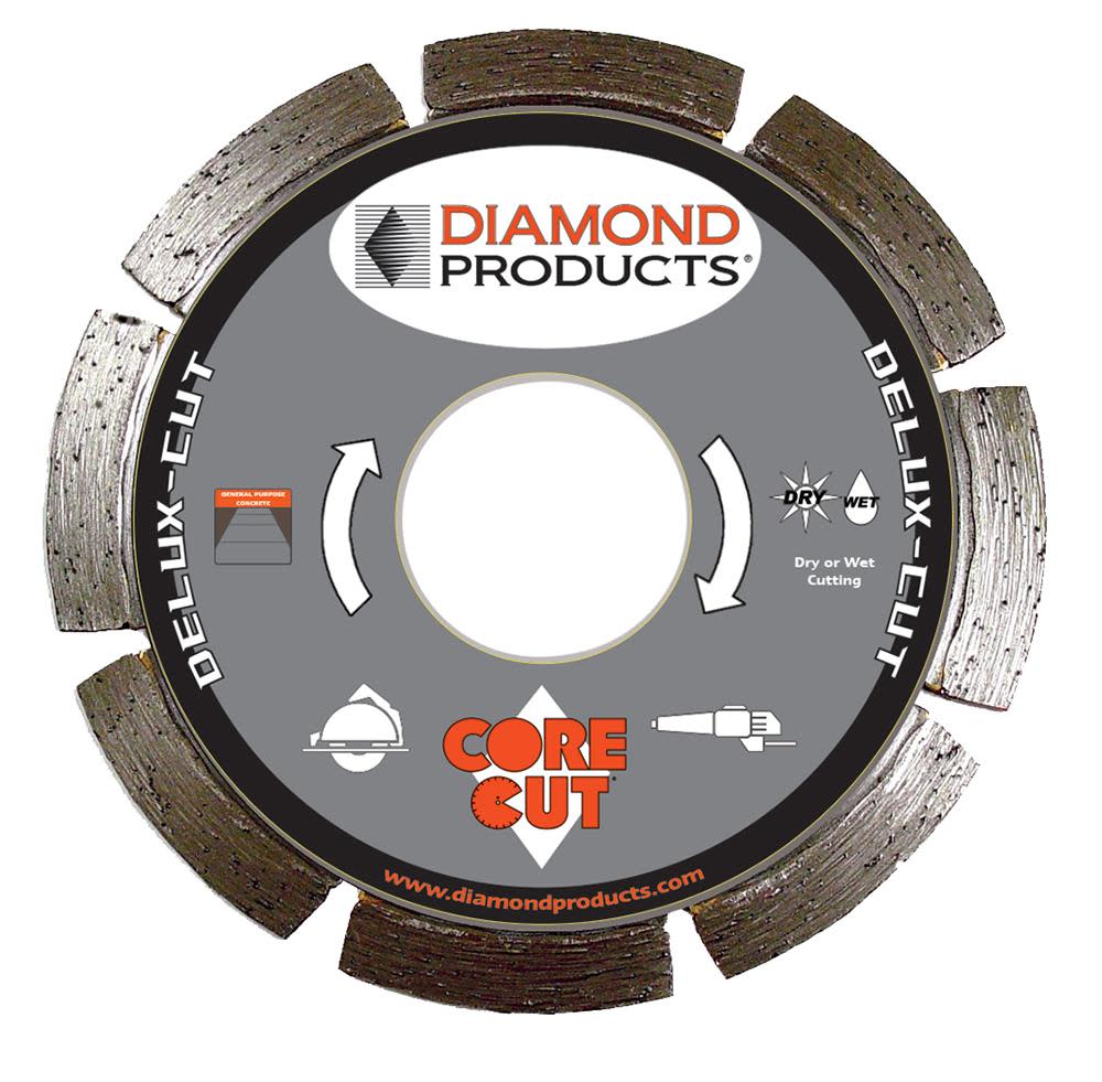Diamond Products 4-1/2 In. x .080 x 7/8 In. Delux-Cut Small Diameter Blade - Ascmtools