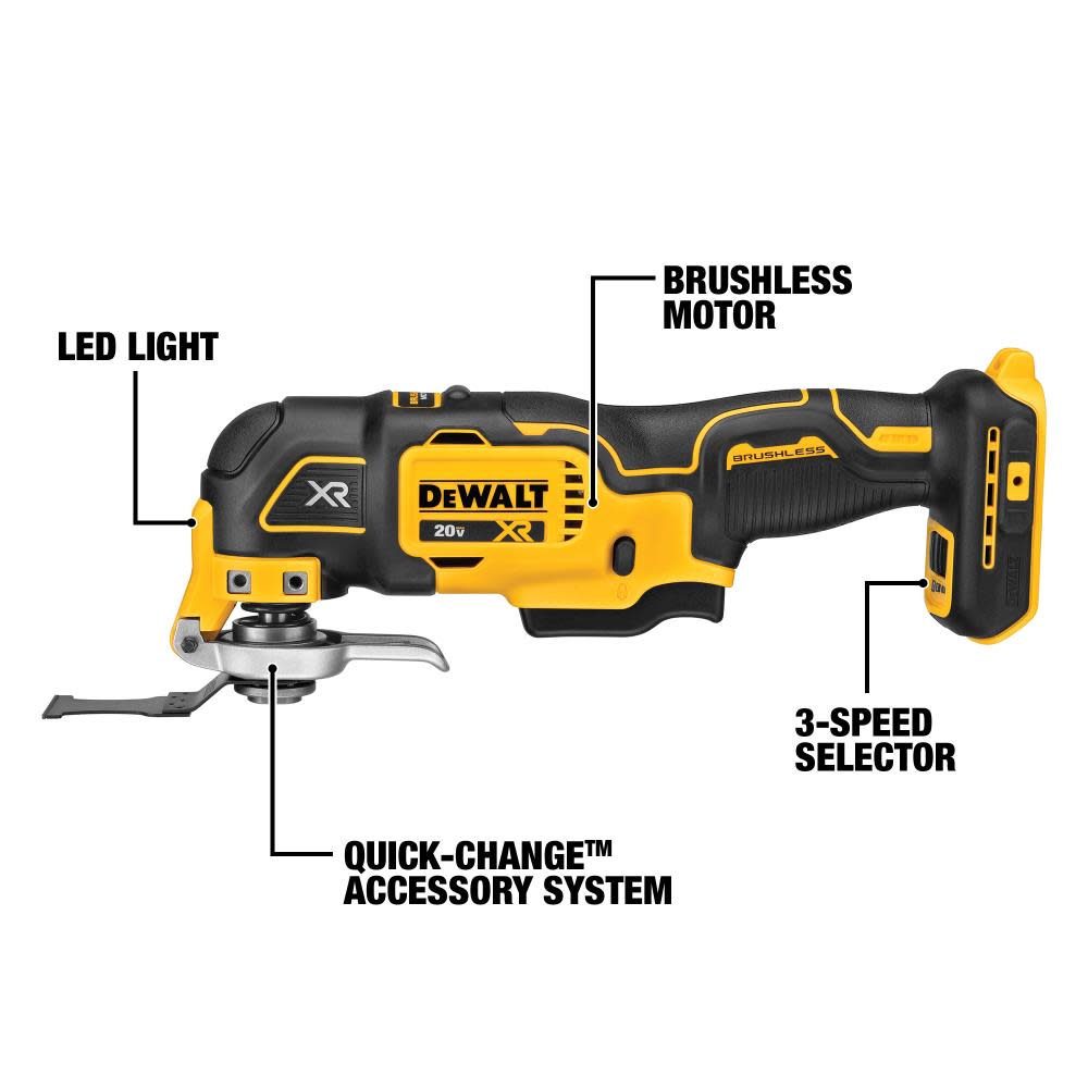DEWALT 20V Max XR Oscillating Multi Tool with 4Ah Battery Starter Kit - Ascmtools